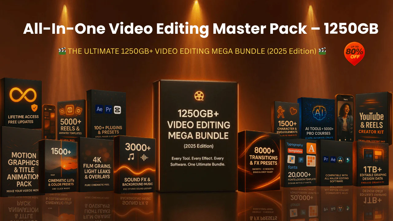 All-In-One Video Editing Master Pack 2000GB
